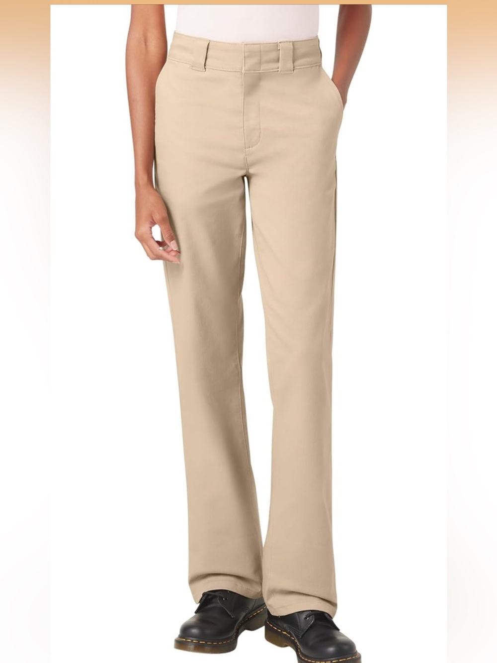 Womens Sz 6 Dickies Khaki Work Wear Pants Relaxed Fit Stretch Fabric  NWT